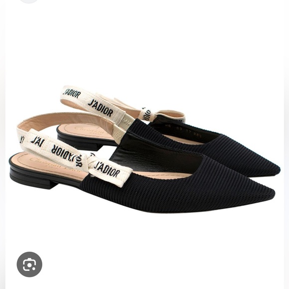 Christian Dior technical canvas sling back flats size 41 - Picture 1 of 1